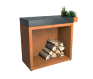OFYR Butcher Block Storage 90 Corten Ceramic Dark Grey — Vue principale
