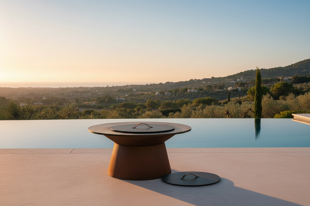 OFYR Snuffer Black 100 — Piscine à débordement, heure dorée