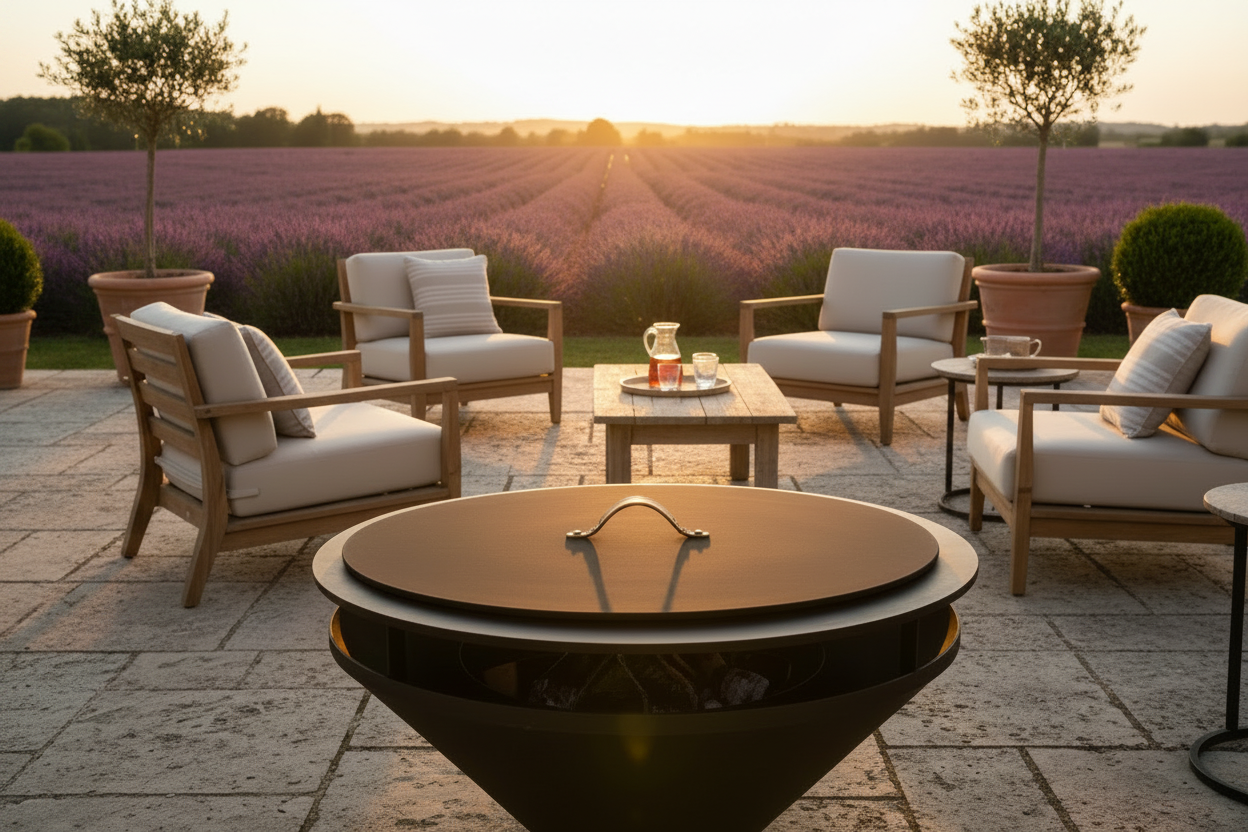 OFYR Snuffer Black 100 — Jardin provençal, coucher de soleil